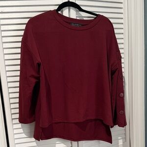 Eloquii Women's Burgundy Long Sleeve Top